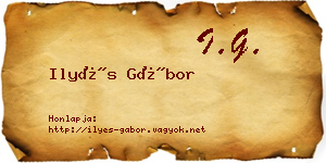 Ilyés Gábor névjegykártya