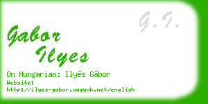 gabor ilyes business card