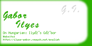 gabor ilyes business card